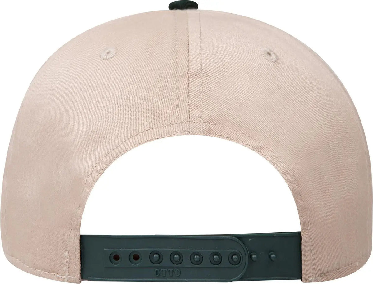 Otto 27-079 6 Panel Mid Profile Baseball Cap - Dk.grn/kha - 1/2’’ - 7 5/8’’