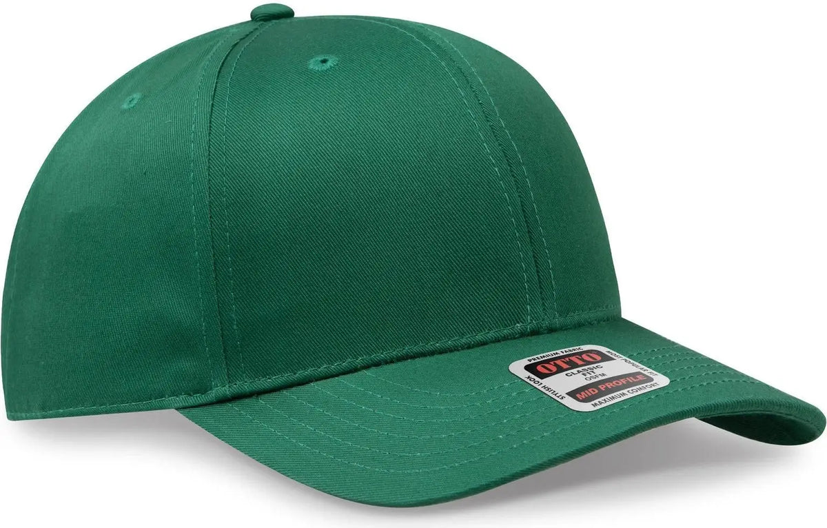 Otto 27-079 6 Panel Mid Profile Baseball Cap - Kelly - 1/2’’ - 7 5/8’’