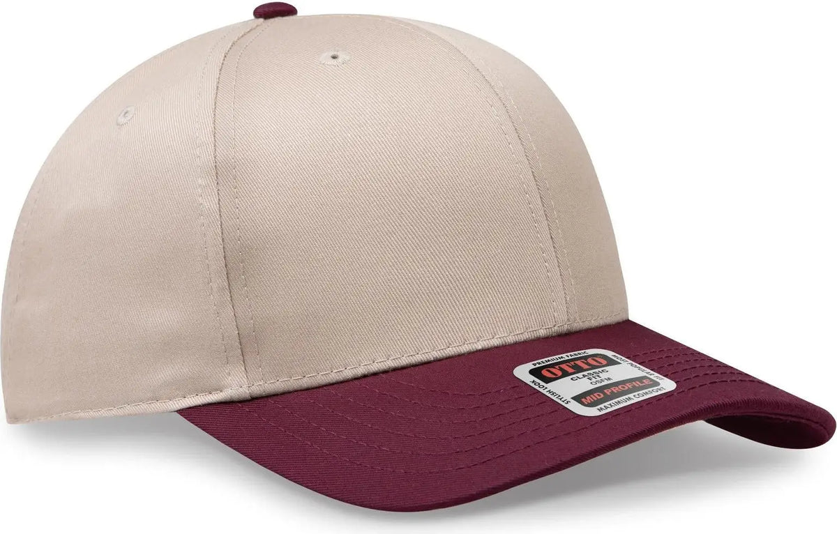 Otto 27-079 6 Panel Mid Profile Baseball Cap - Marn/kha - 1/2’’ - 7 5/8’’
