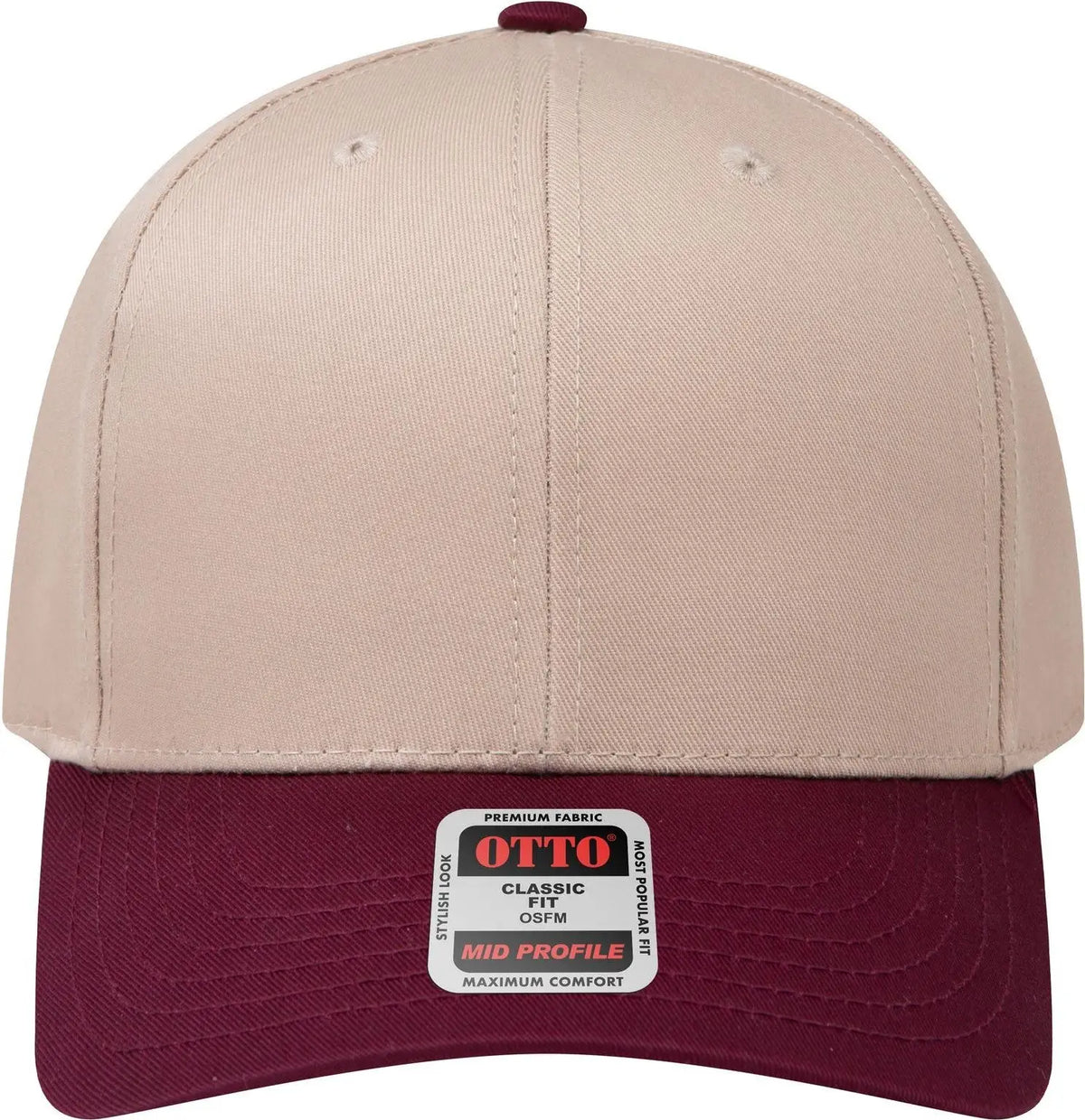 Otto 27-079 6 Panel Mid Profile Baseball Cap - Marn/kha - 1/2’’ - 7 5/8’’