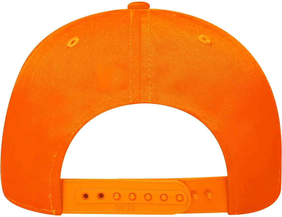 Otto 27-079 6 Panel Mid Profile Baseball Cap - N. Orange - 1/2’’ - 7 5/8’’