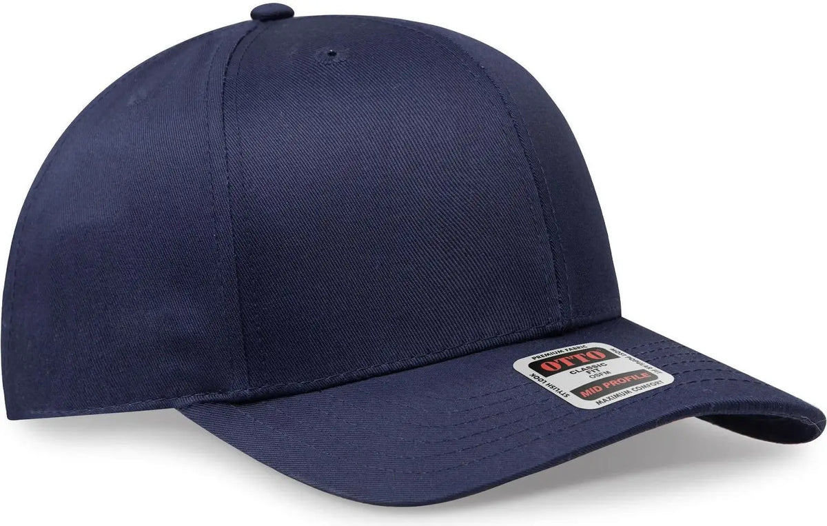 Otto 27-079 6 Panel Mid Profile Baseball Cap - Navy - 1/2’’ - 7 5/8’’