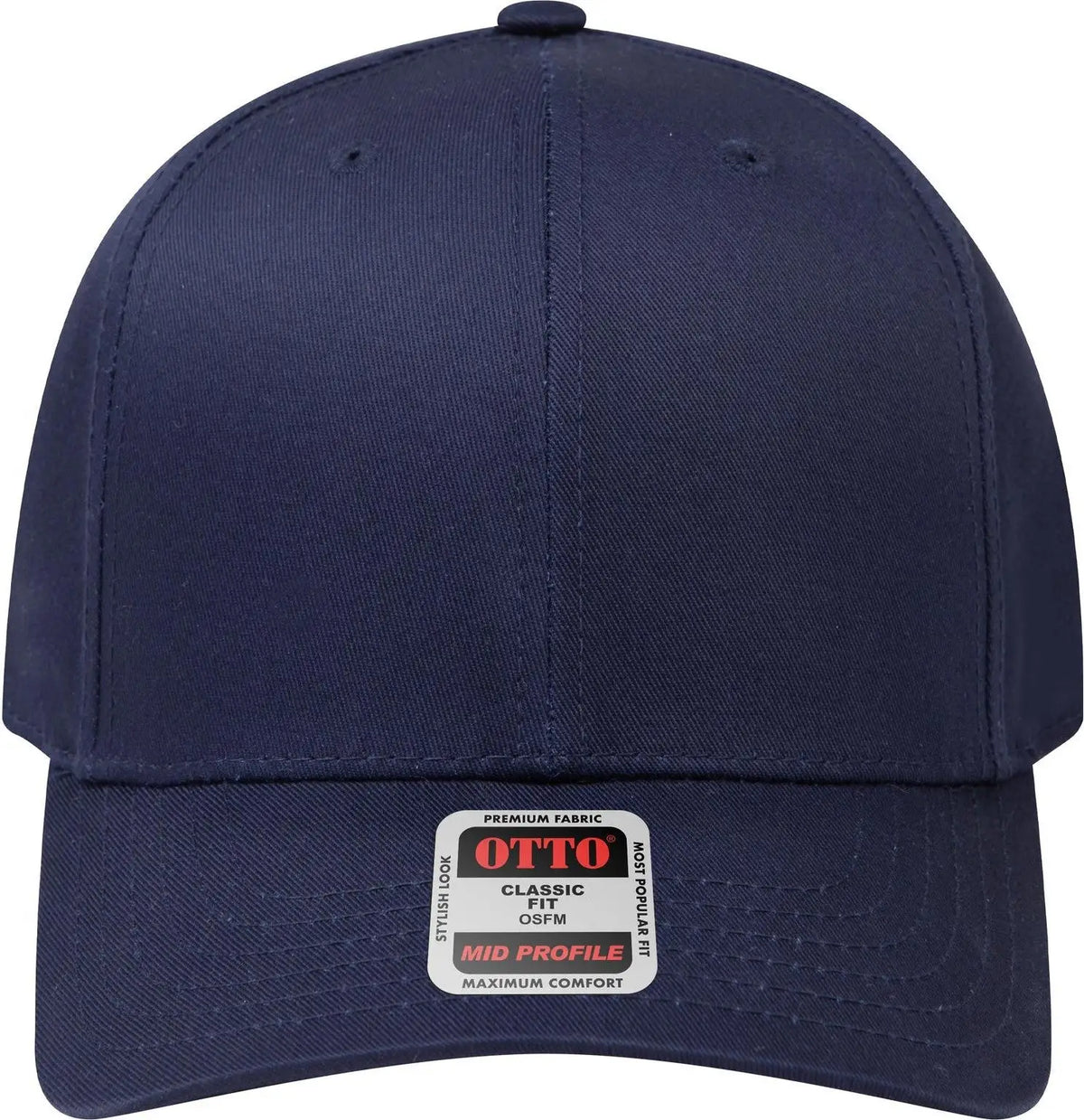 Otto 27-079 6 Panel Mid Profile Baseball Cap - Navy - 1/2’’ - 7 5/8’’