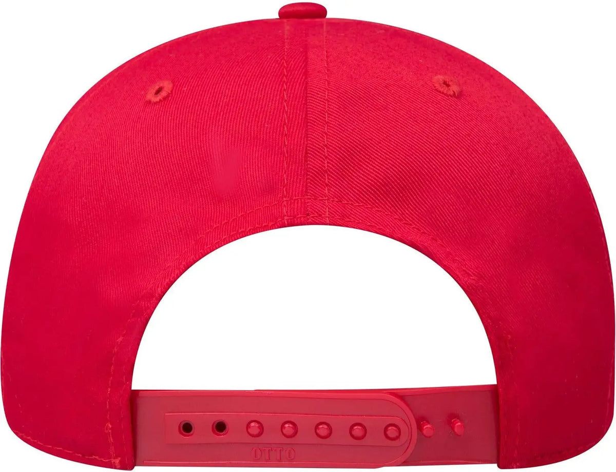Otto 27-079 6 Panel Mid Profile Baseball Cap - Red - 1/2’’ - 7 5/8’’
