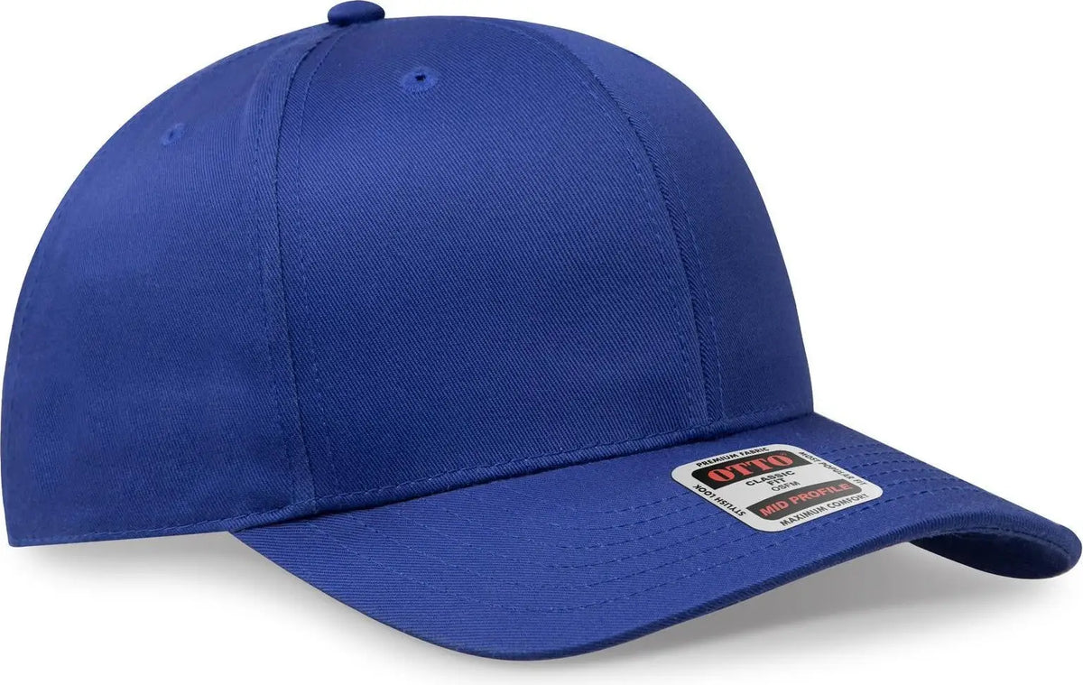 Otto 27-079 6 Panel Mid Profile Baseball Cap - Royal - 1/2’’ - 7 5/8’’
