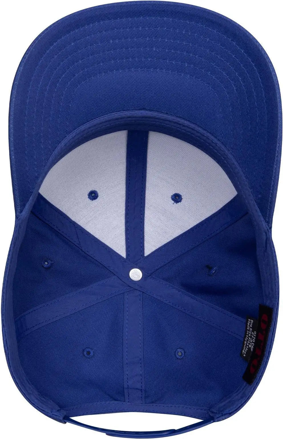 Otto 27-079 6 Panel Mid Profile Baseball Cap - Royal - 1/2’’ - 7 5/8’’