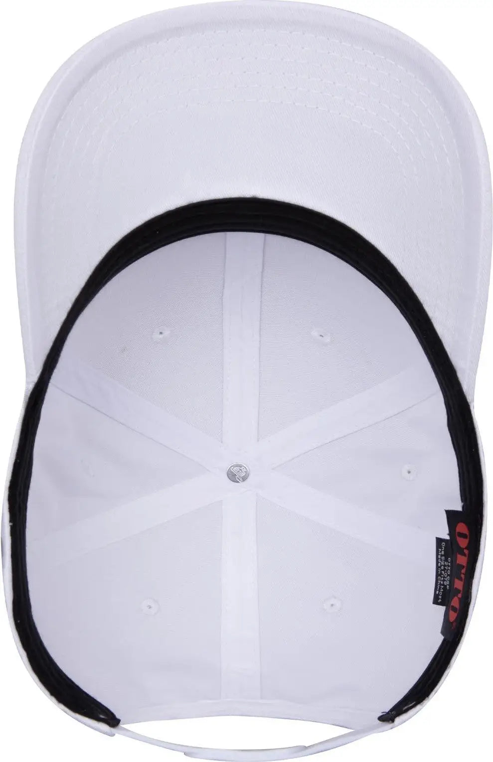 Otto 27-079 6 Panel Mid Profile Baseball Cap - White - 1/2’’ - 7 5/8’’