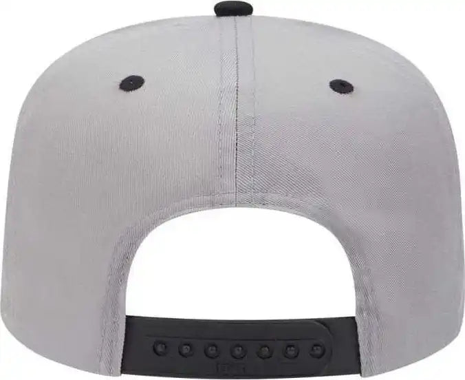 Otto 27-079 Twill 8 Rows Stitching Pro Style Cap - Black Gray - one Size Fits Most