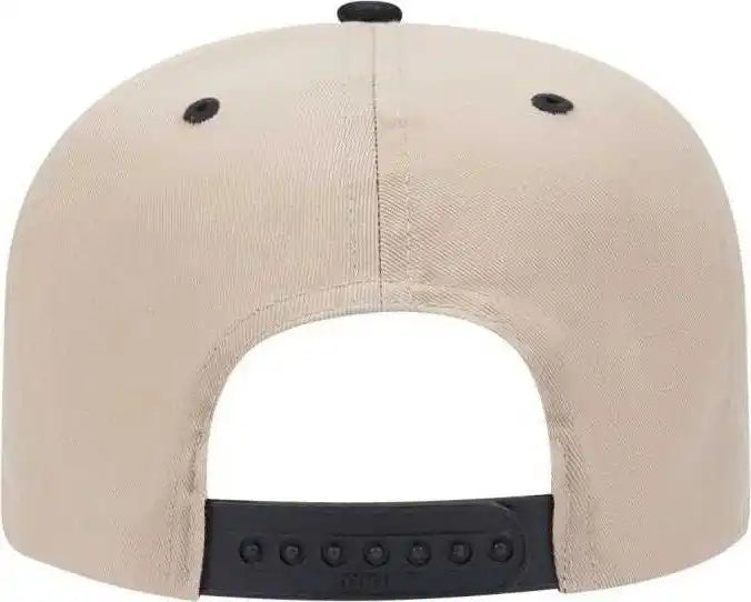 Otto 27-079 Twill 8 Rows Stitching Pro Style Cap - Black Khaki - one Size Fits Most