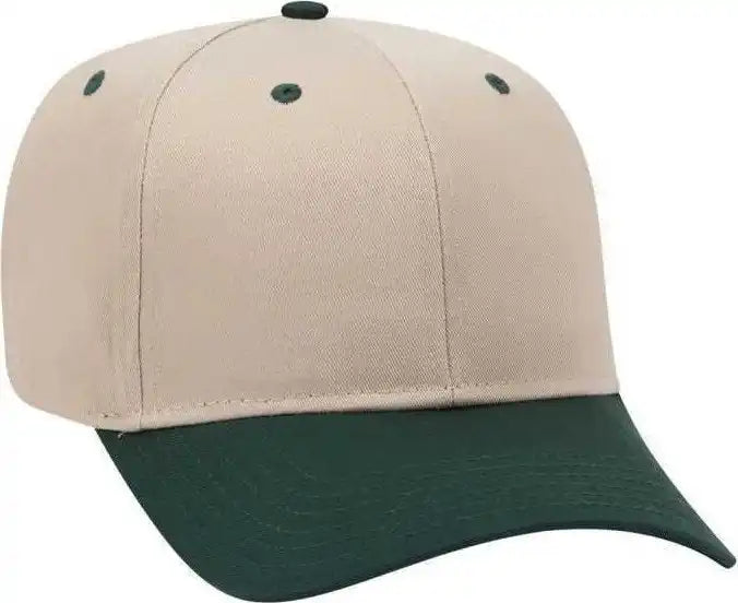 Otto 27-079 Twill 8 Rows Stitching Pro Style Cap - Dark Green Khaki - Forest / one Size Fits Most