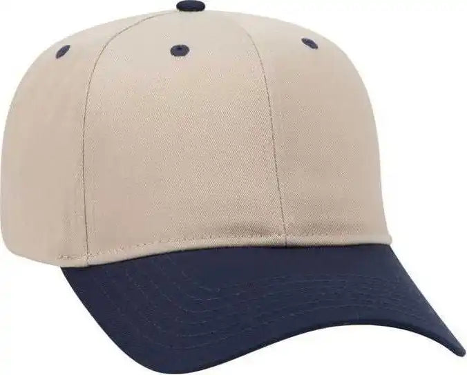 Otto 27 079 Twill 8 Rows Stitching Pro Style Cap Navy Khaki / one Size Fits Most