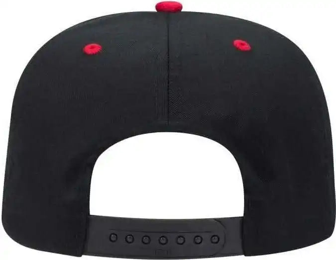 Otto 27-079 Twill 8 Rows Stitching Pro Style Cap - Red Black - one Size Fits Most