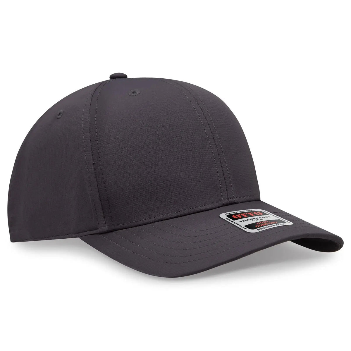 Otto 27-1 6 Panel Mid Profile Baseball Cap - Char. Gray - 7 3/8’’ - 5/8’’