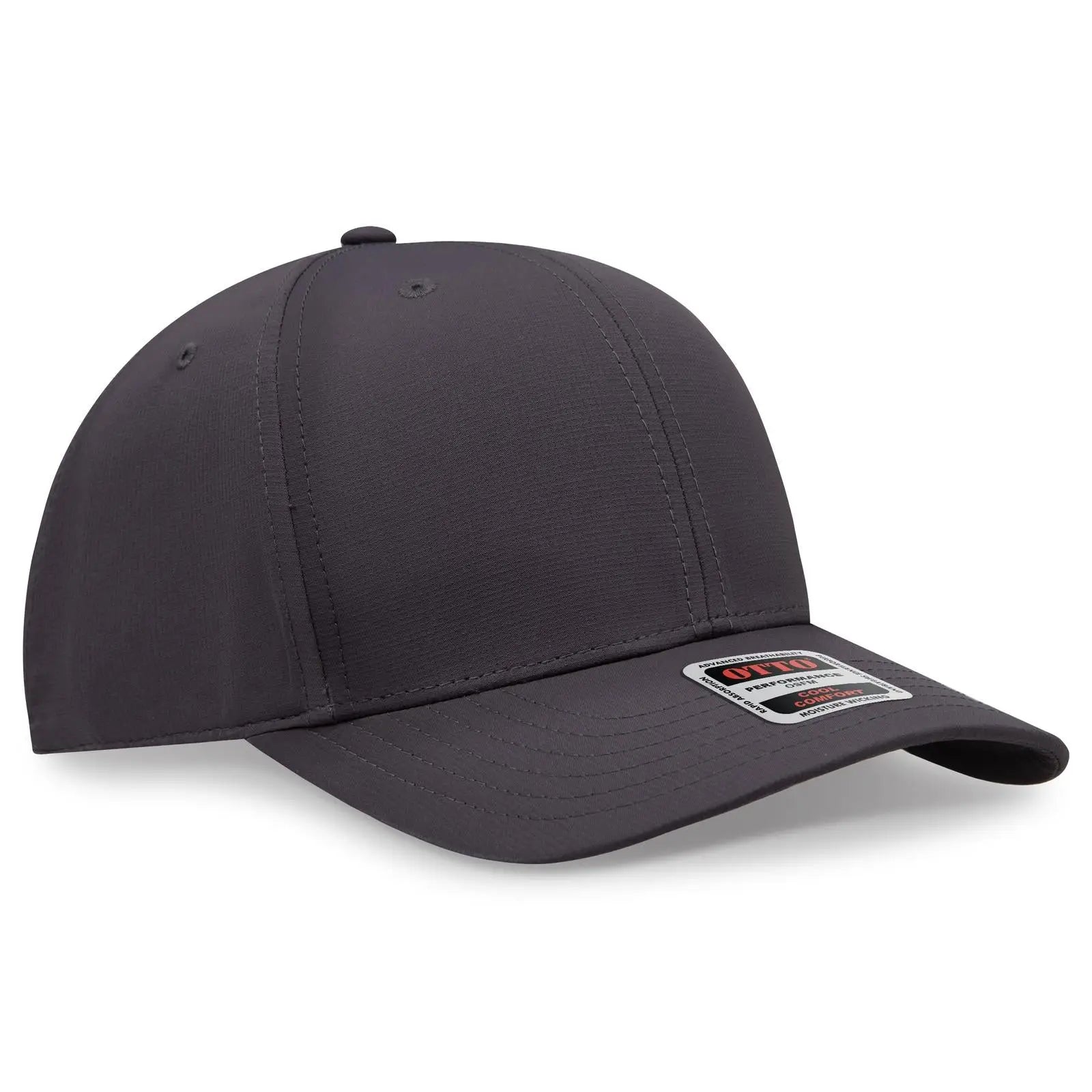 Otto 27-1 6 Panel Mid Profile Baseball Cap - Char. Gray - 7 3/8’’ - 5/8’’