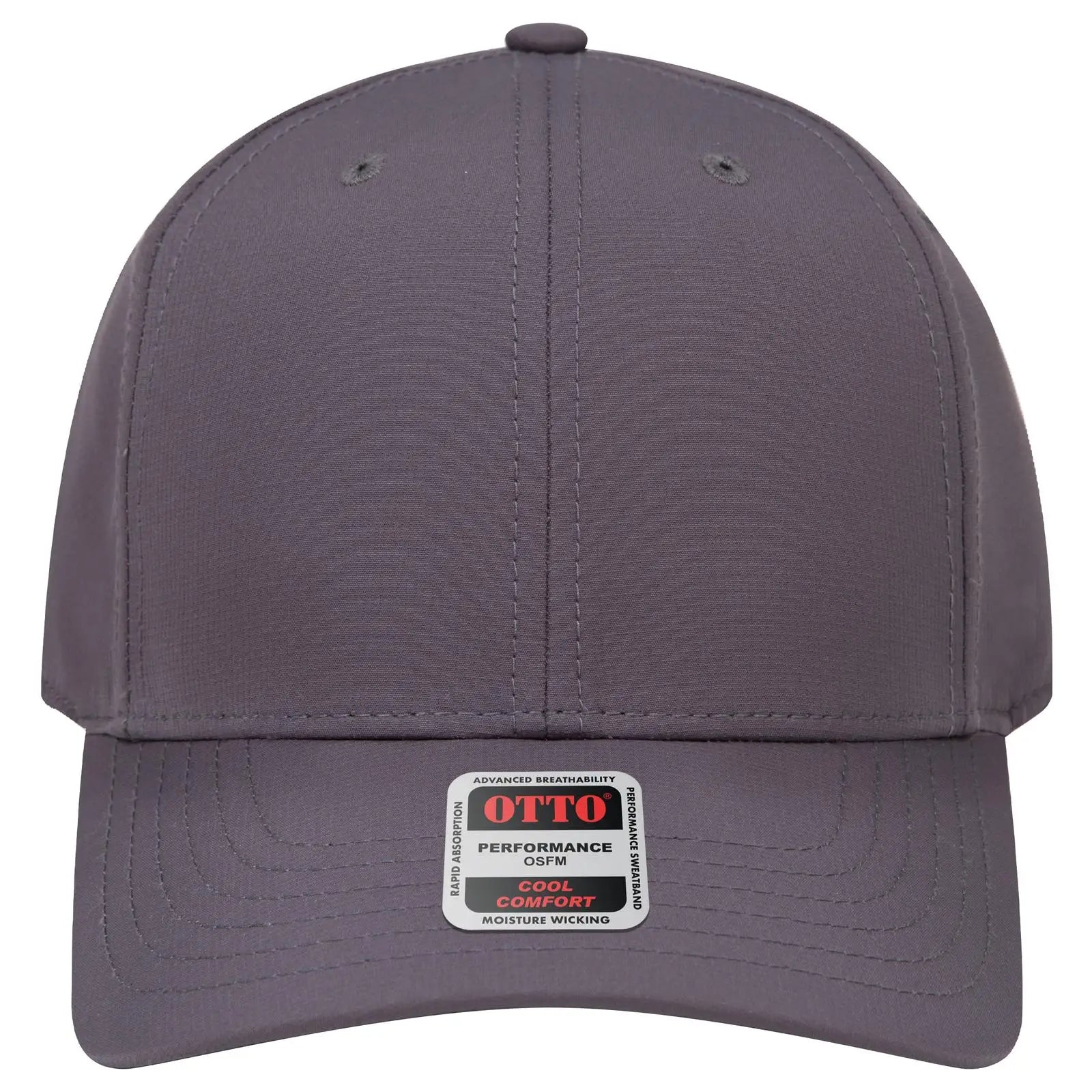 Otto 27-1 6 Panel Mid Profile Baseball Cap - Char. Gray - 7 3/8’’ - 5/8’’