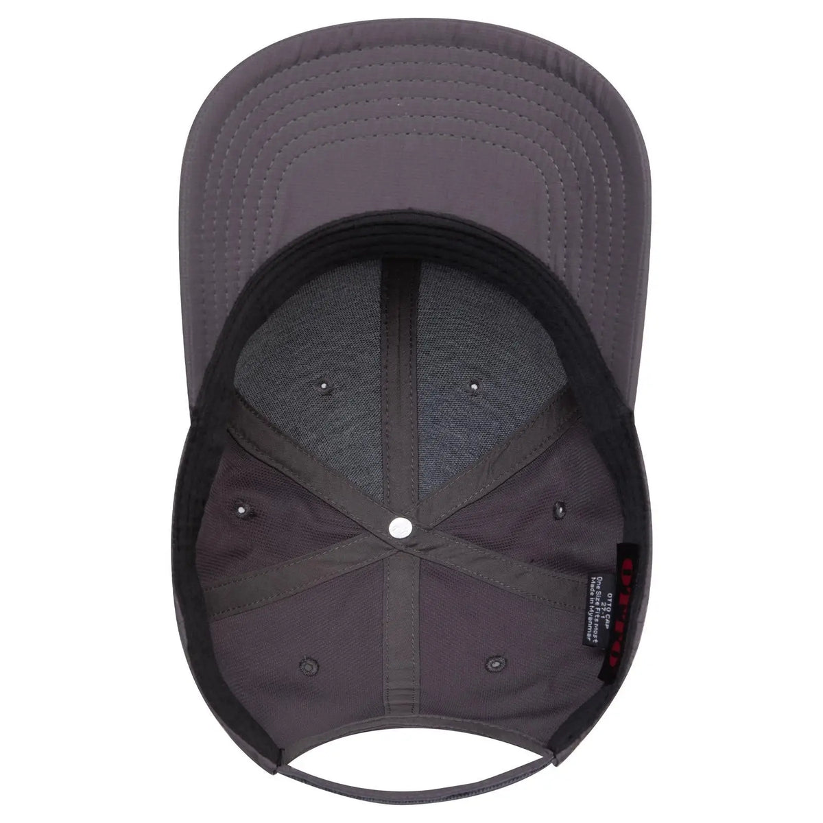 Otto 27-1 6 Panel Mid Profile Baseball Cap - Char. Gray - 7 3/8’’ - 5/8’’