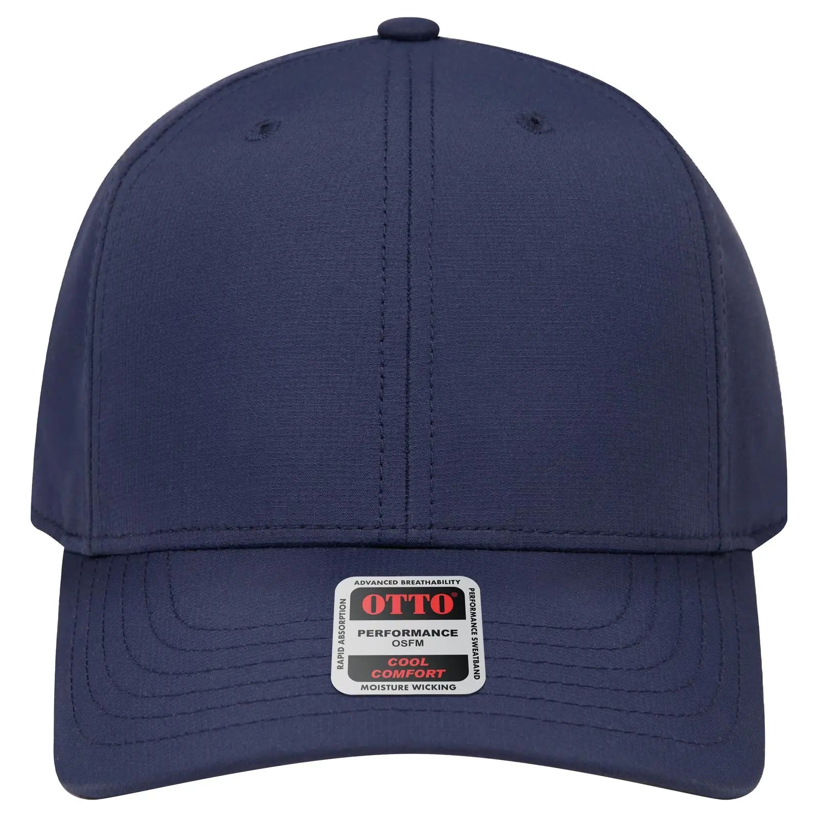 Otto 27-1 6 Panel Mid Profile Baseball Cap - Navy - 7 3/8’’ - 5/8’’