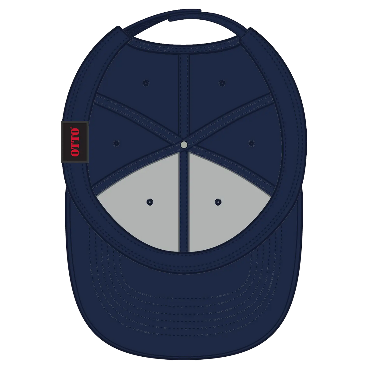 Otto 27-1 6 Panel Mid Profile Baseball Cap - Navy - 7 3/8’’ - 5/8’’