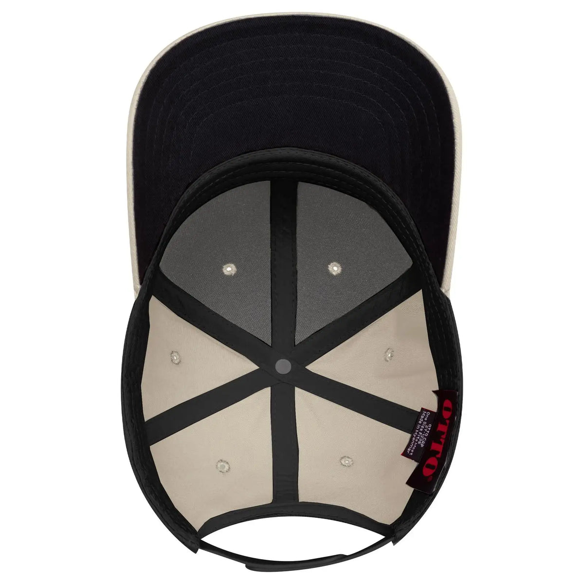 Otto 27-1235 6 Panel Mid Profile Baseball Cap - Khaki - 7 3/8’’ - 5/8’’