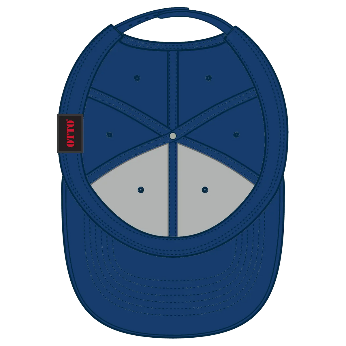 Otto 27-1235 6 Panel Mid Profile Baseball Cap - Royal - 7 3/8’’ - 5/8’’
