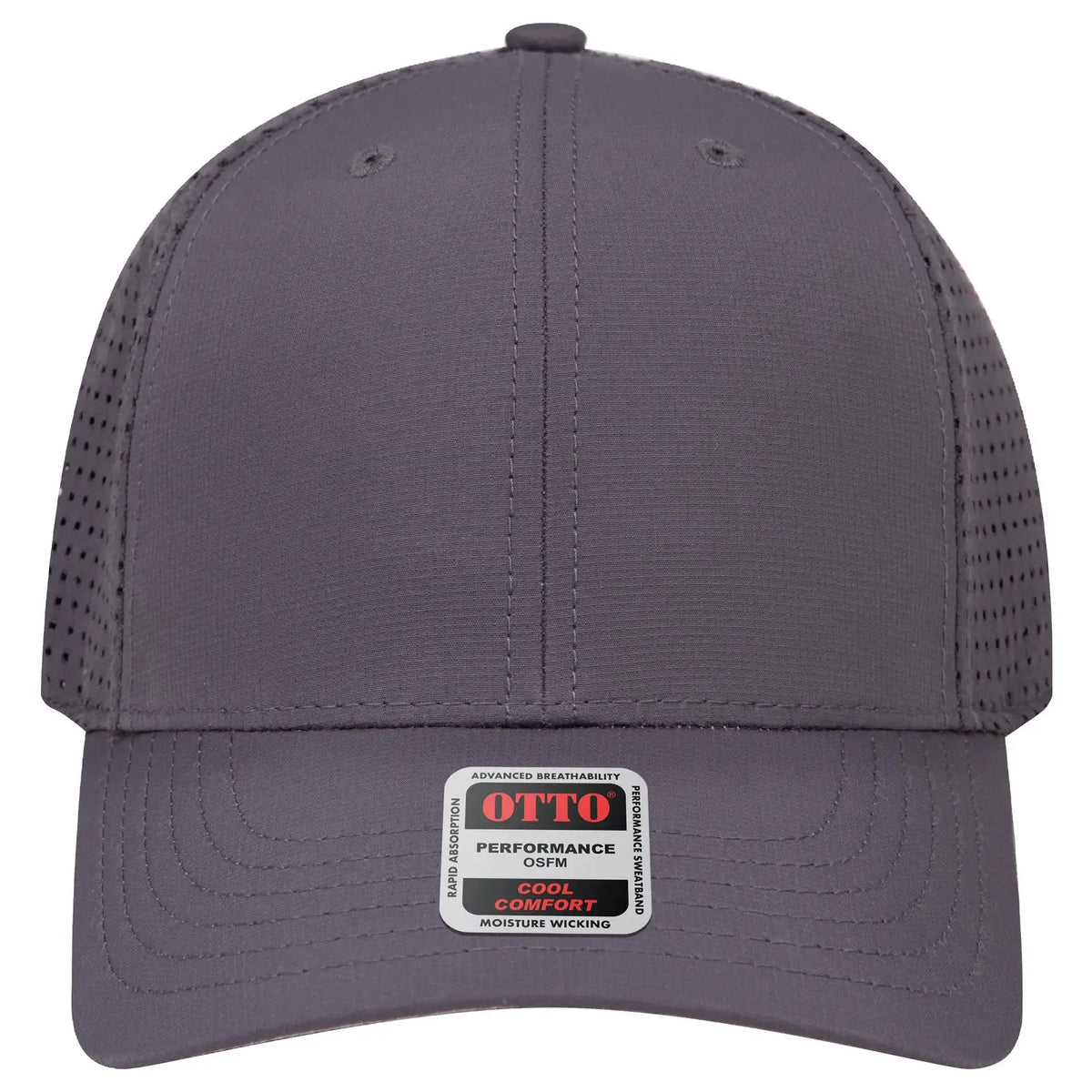 Otto 27-2 6 Panel Mid Profile Baseball Cap - Char. Gray - 7 3/8’’ - 5/8’’