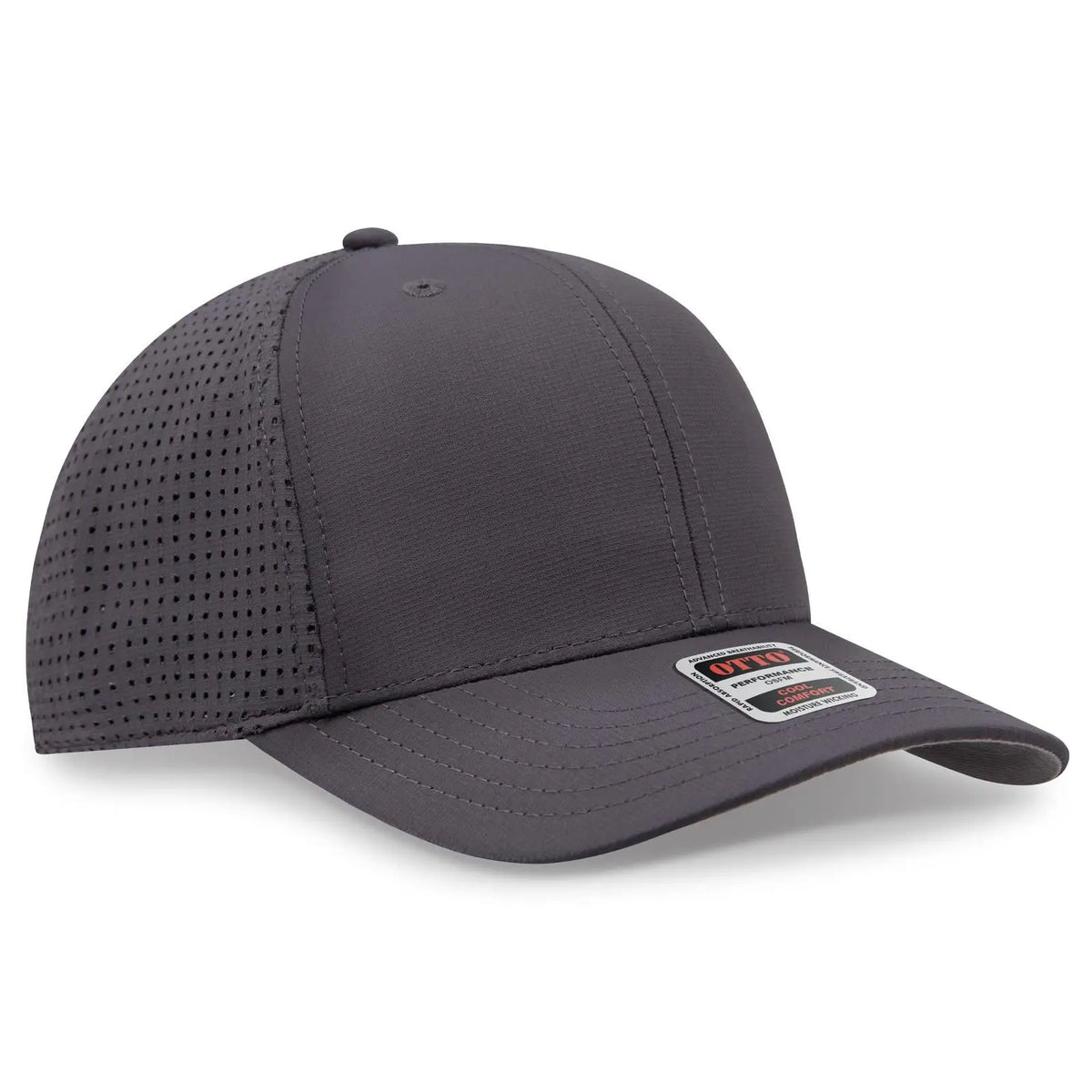 Otto 27-2 6 Panel Mid Profile Baseball Cap - Char. Gray - 7 3/8’’ - 5/8’’