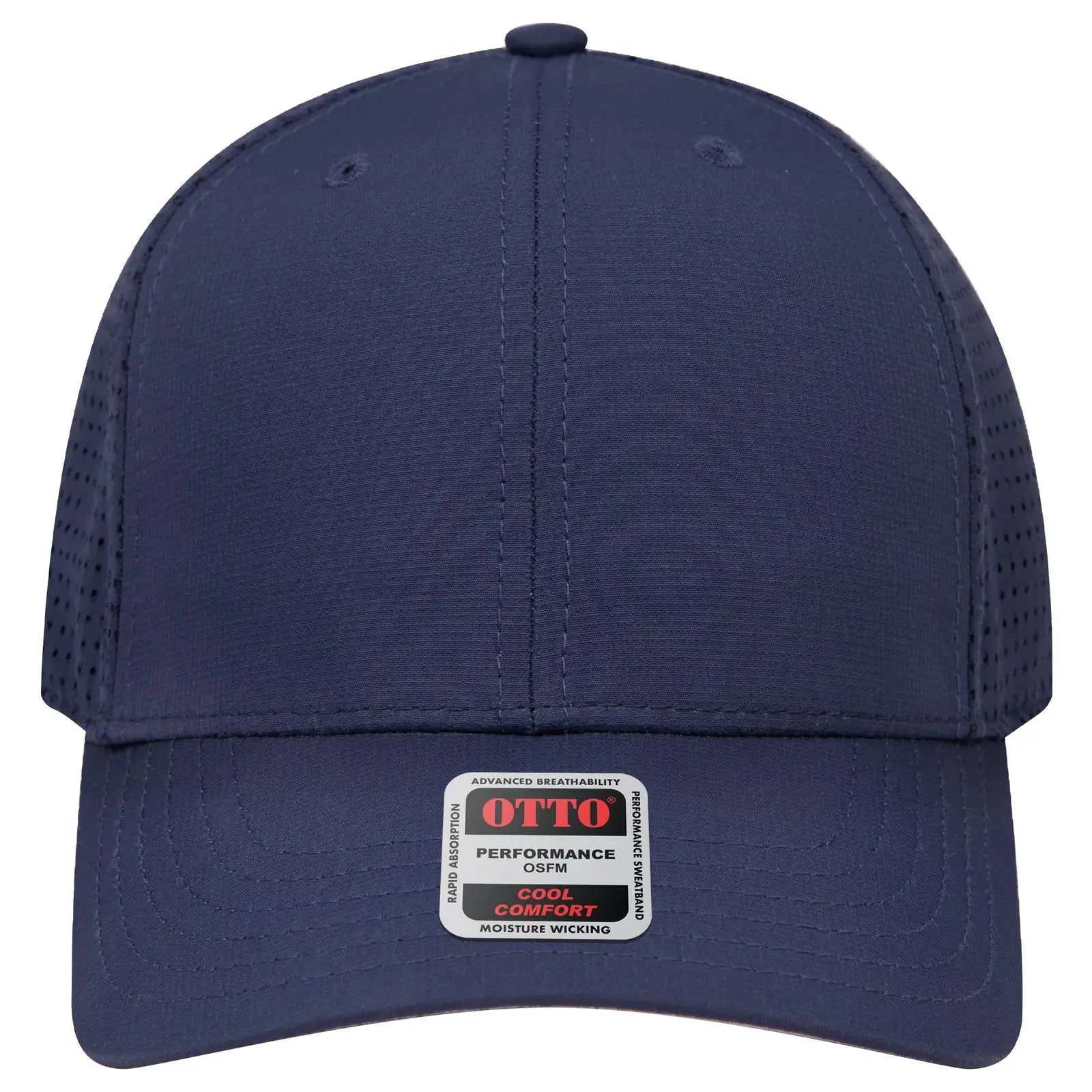 Otto 27-2 6 Panel Mid Profile Baseball Cap - Navy - 7 3/8’’ - 5/8’’