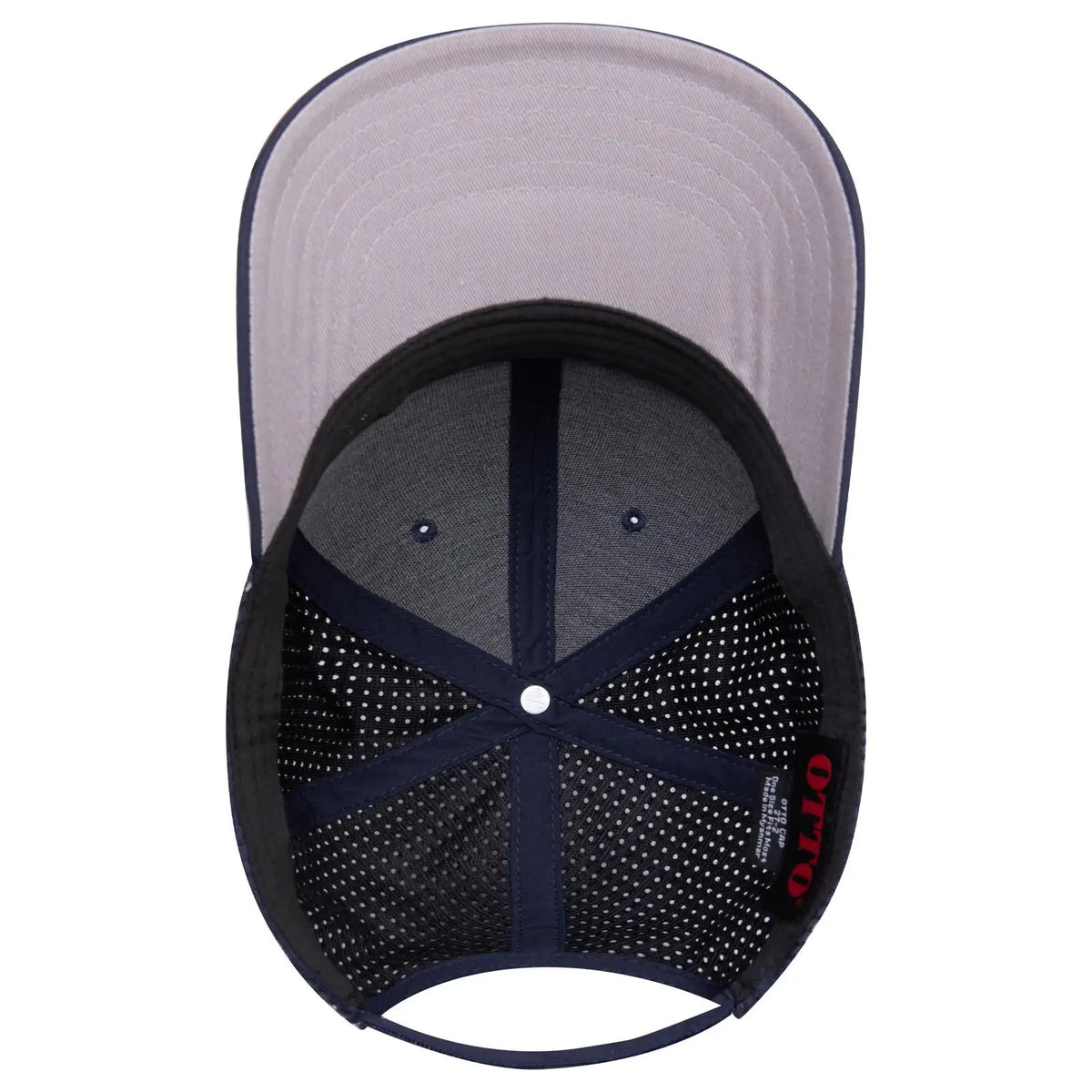 Otto 27-2 6 Panel Mid Profile Baseball Cap - Navy - 7 3/8’’ - 5/8’’