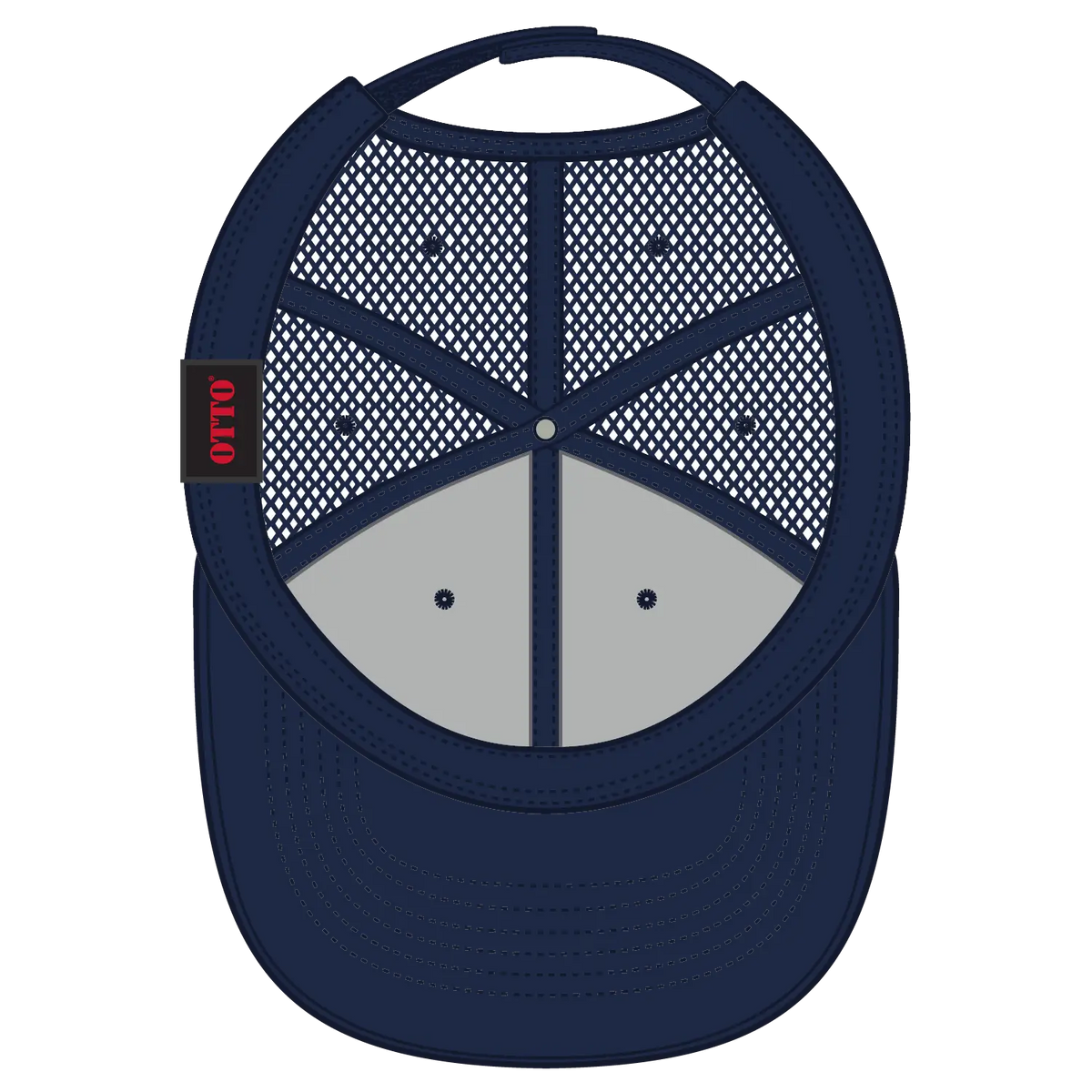 Otto 27-2 6 Panel Mid Profile Baseball Cap - Navy - 7 3/8’’ - 5/8’’