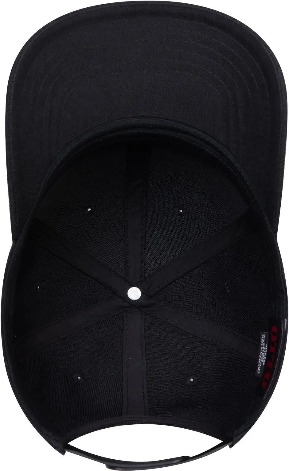 Otto 27-210 6 Panel Mid Profile Baseball Cap - Black - 1/2’’ - 7 5/8’’