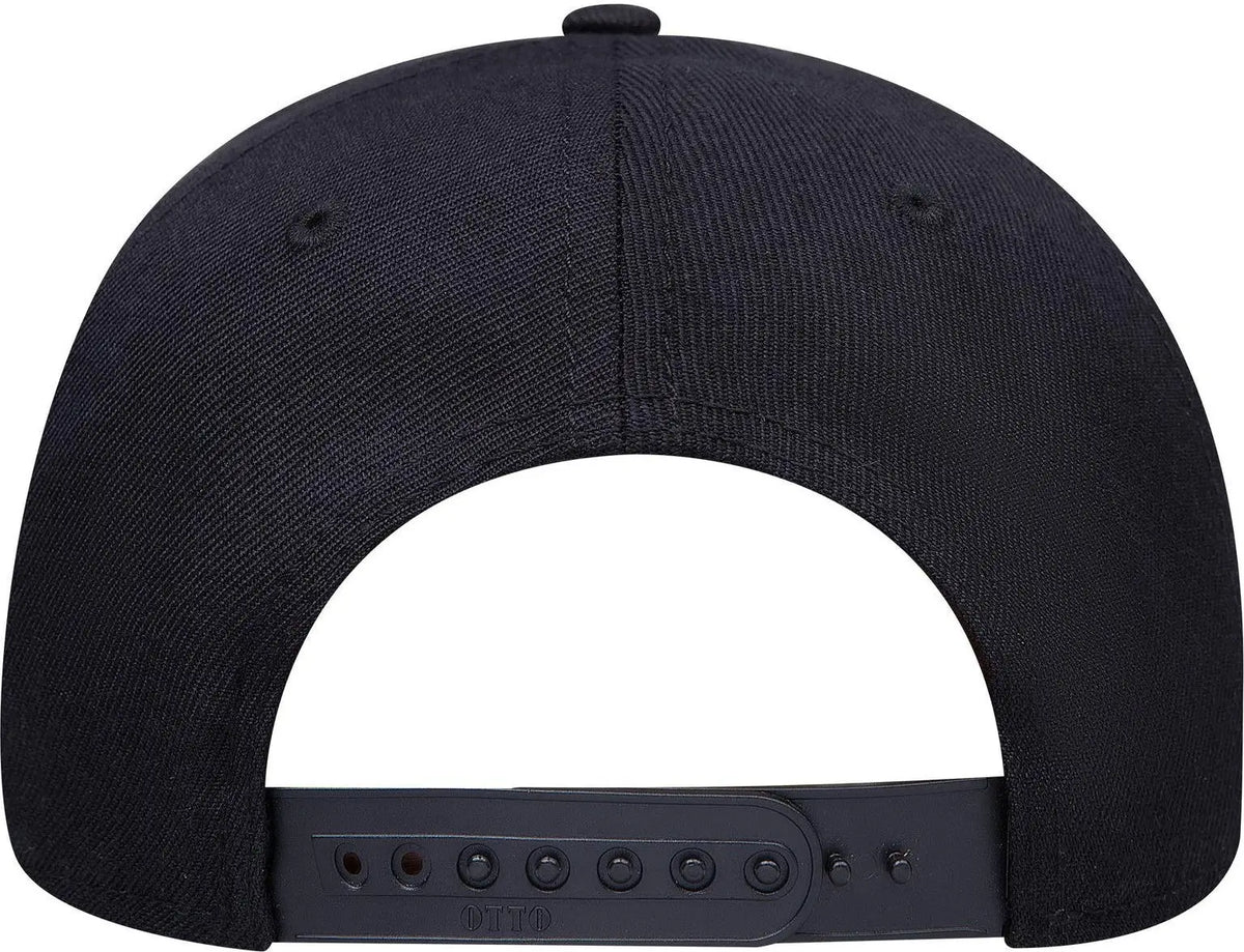 Otto 27-210 6 Panel Mid Profile Baseball Cap - Black - 1/2’’ - 7 5/8’’