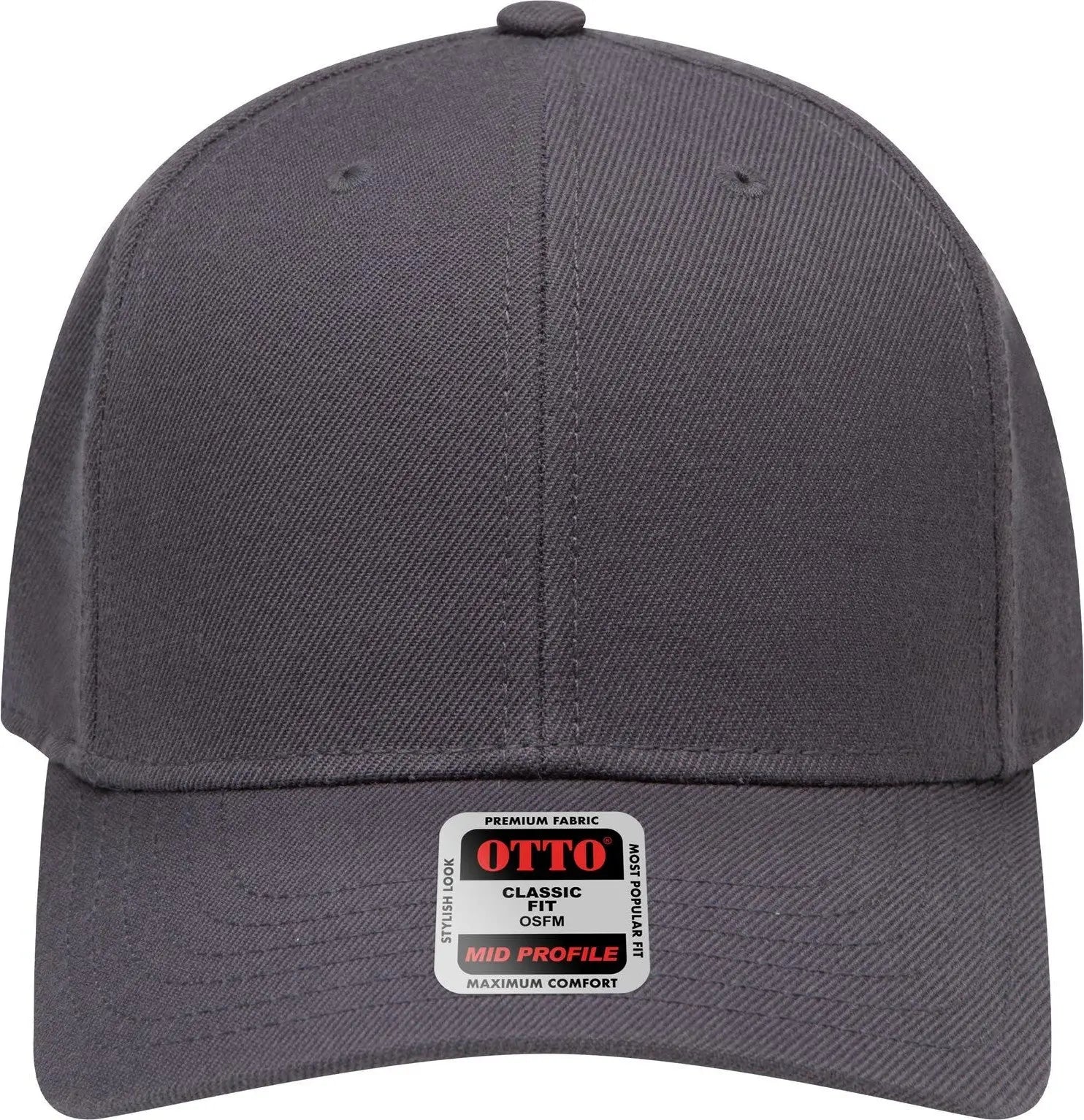 Otto 27-210 6 Panel Mid Profile Baseball Cap - Char. Gray - 1/2’’ - 7 5/8’’