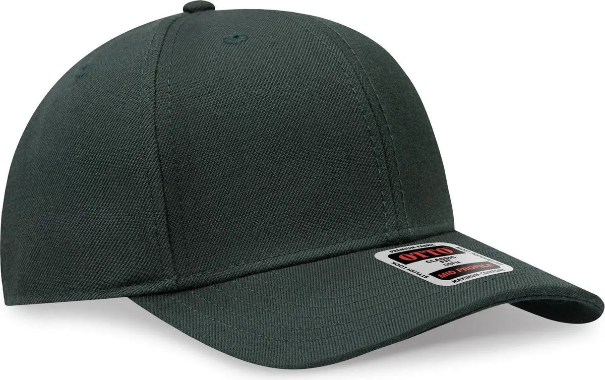 Otto 27-210 6 Panel Mid Profile Baseball Cap - Dk. Green - 1/2’’ - 7 5/8’’