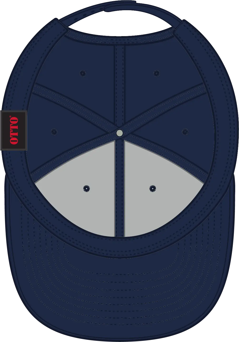 Otto 27-210 6 Panel Mid Profile Baseball Cap - Navy