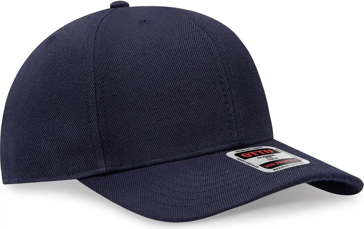 Otto 27-210 6 Panel Mid Profile Baseball Cap - Navy