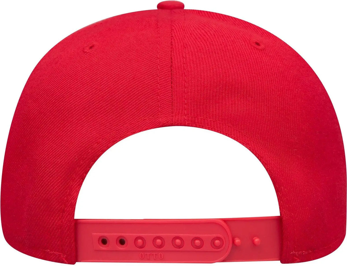 Otto 27-210 6 Panel Mid Profile Baseball Cap - Red - 1/2’’ - 7 5/8’’