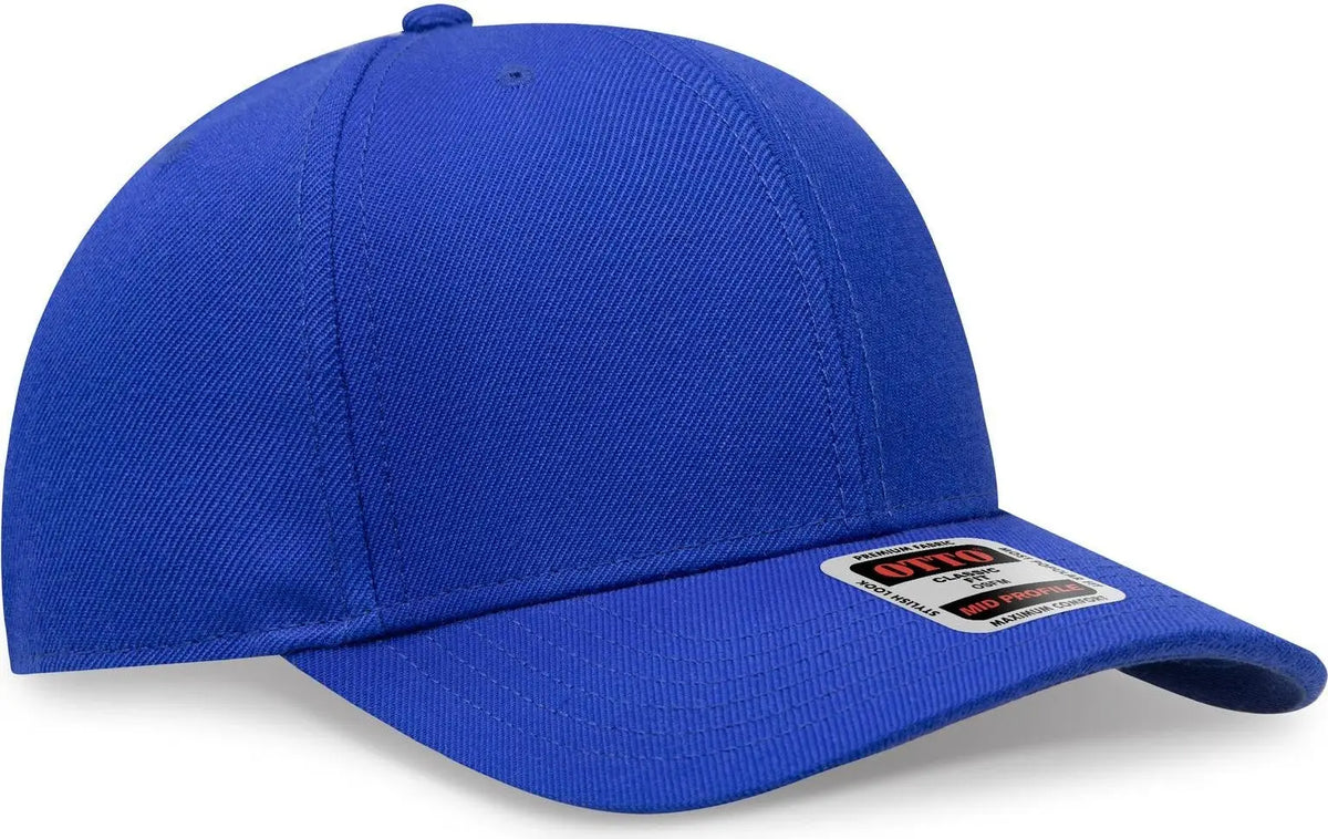 Otto 27-210 6 Panel Mid Profile Baseball Cap - Royal - 1/2’’ - 7 5/8’’