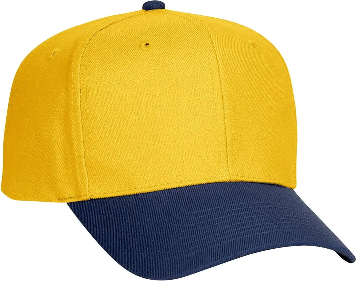 Otto 27-211 6 Panel Mid Profile Baseball Cap - Nvy/yel - 1/2’’ - 7 5/8’’