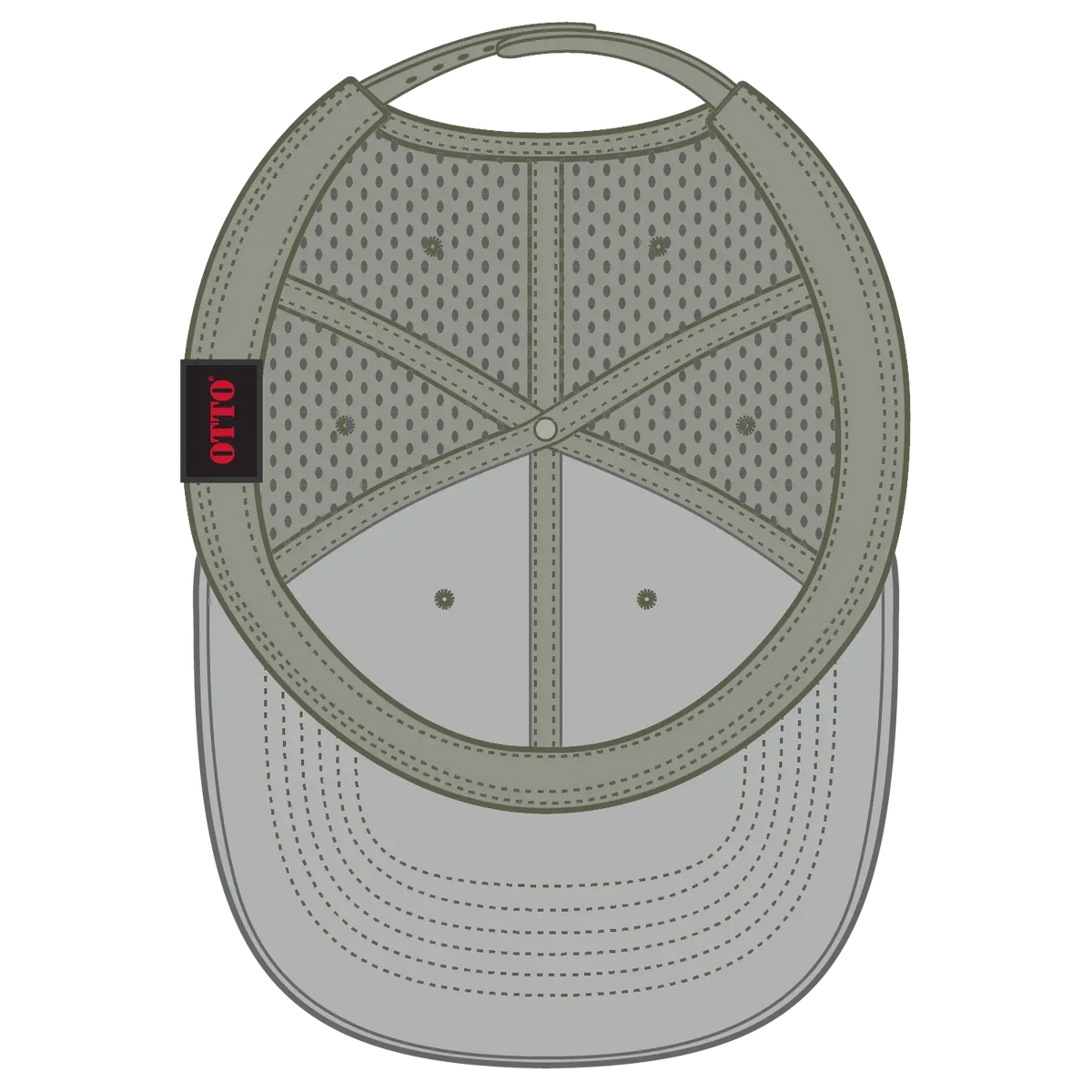 Otto 27-3 ?Otto Comfy Fit’ 6 Panel Mid Profile Baseball Cap - Ol. Green - 7 3/8’’ - 5/8’’