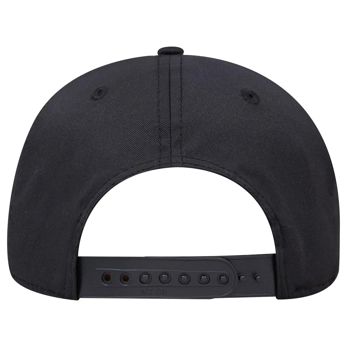 Otto 270-1 Seamless 6 Panel Mid Profile Baseball Cap - Black - 7 3/8’’ - 5/8’’