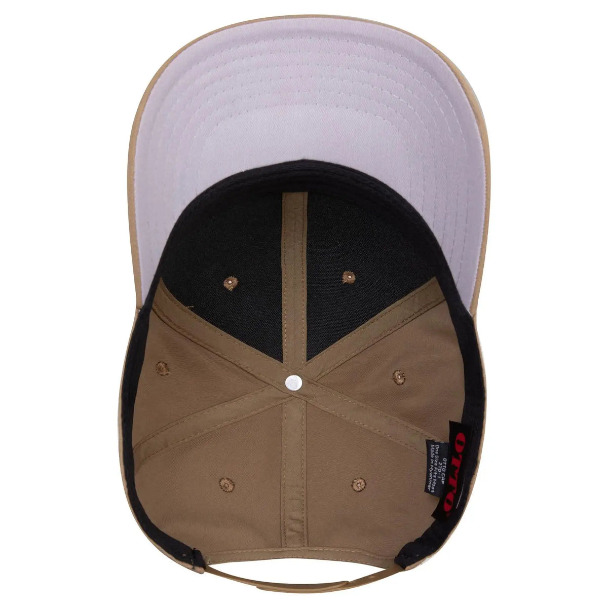 Otto 270-1 Seamless 6 Panel Mid Profile Baseball Cap - Coyote Brown - 7 3/8’’ - 5/8’’