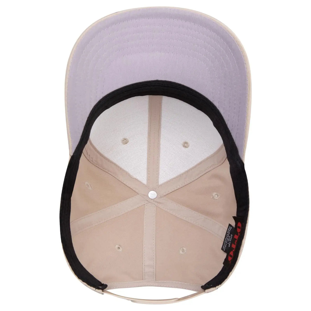 Otto 270-1 Seamless 6 Panel Mid Profile Baseball Cap - Khaki - 7 3/8’’ - 5/8’’