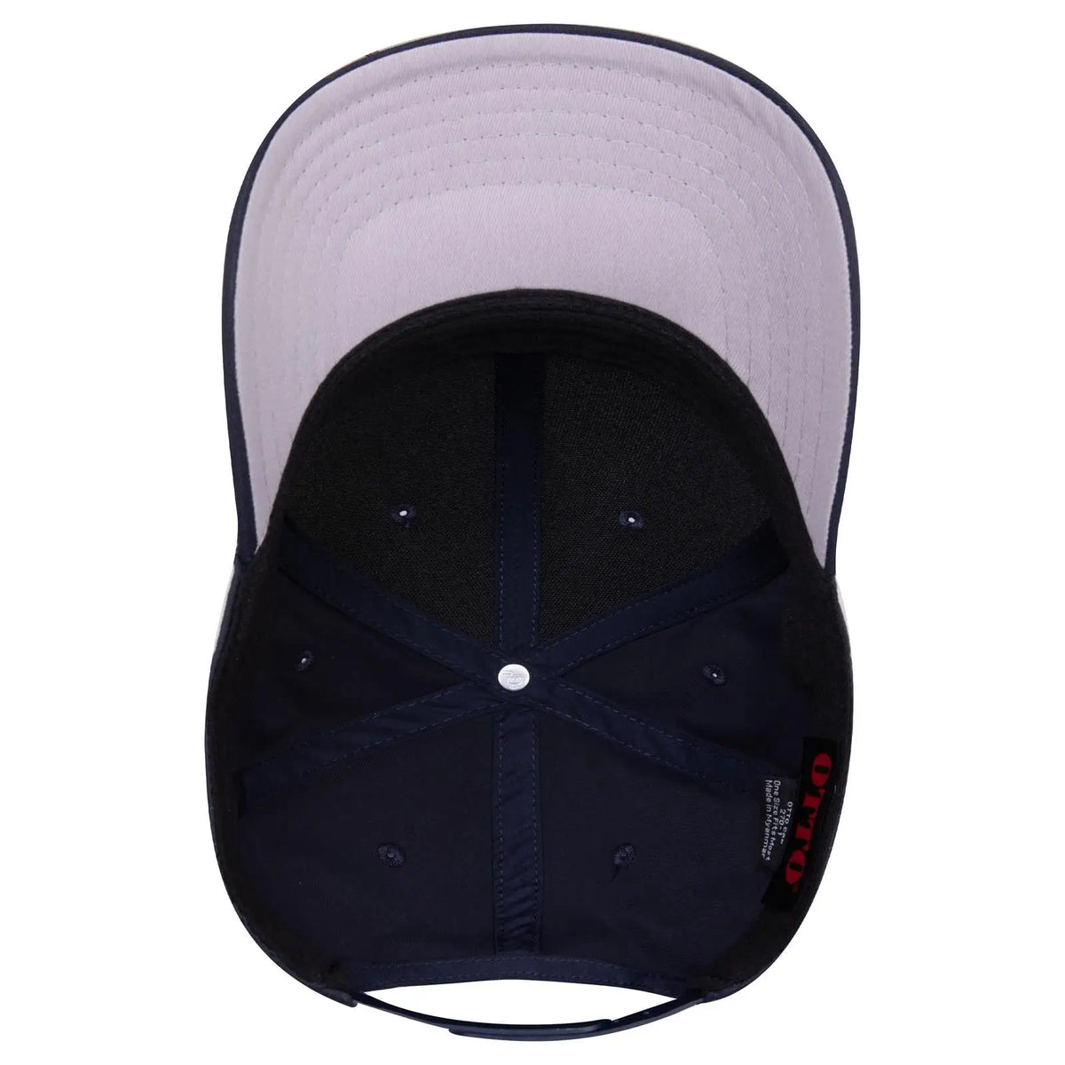 Otto 270-1 Seamless 6 Panel Mid Profile Baseball Cap - Navy - 7 3/8’’ - 5/8’’