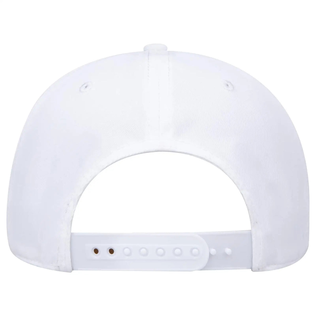 Otto 270-1 Seamless 6 Panel Mid Profile Baseball Cap - White - 7 3/8’’ - 5/8’’