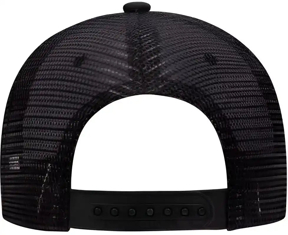 Otto 30 1103 Promo Cotton Blend Twill Pro Style Mesh Back Trucker Hat Black / one Size Fits Most