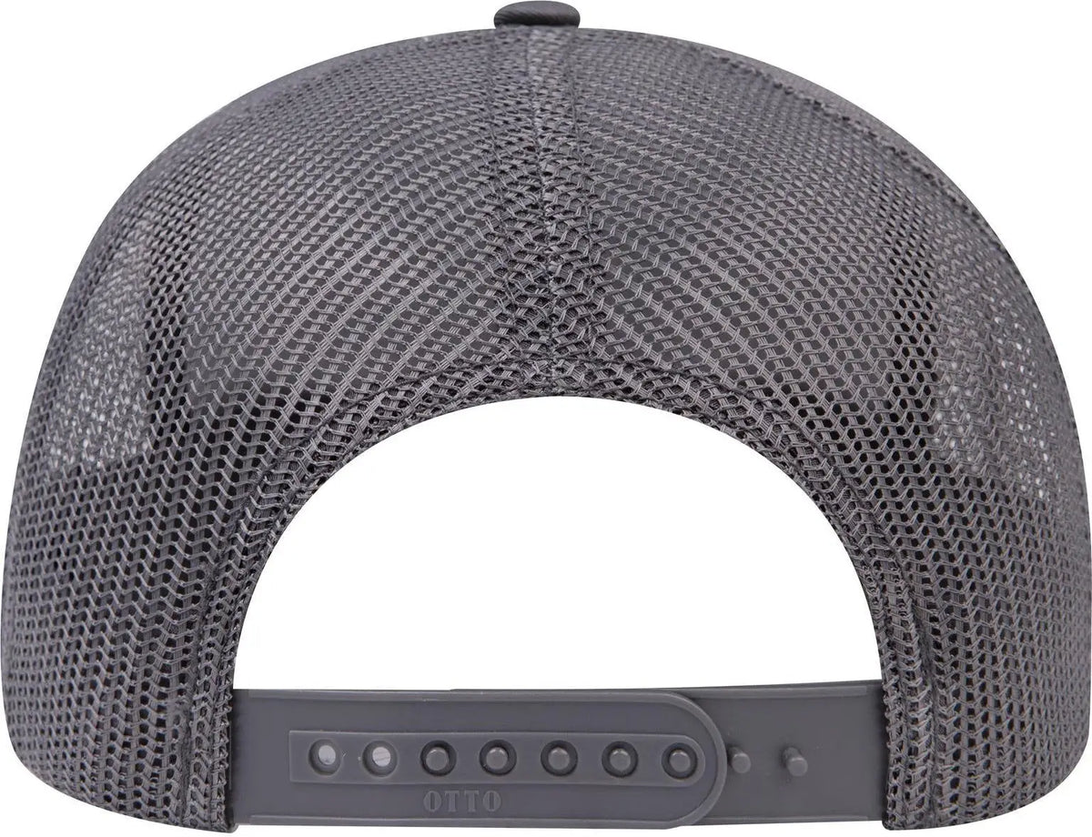 Otto 30-287 6 Panel Mid Profile Mesh Back Trucker Cap - Char. Gray - 1/2’’ - 7 5/8’’