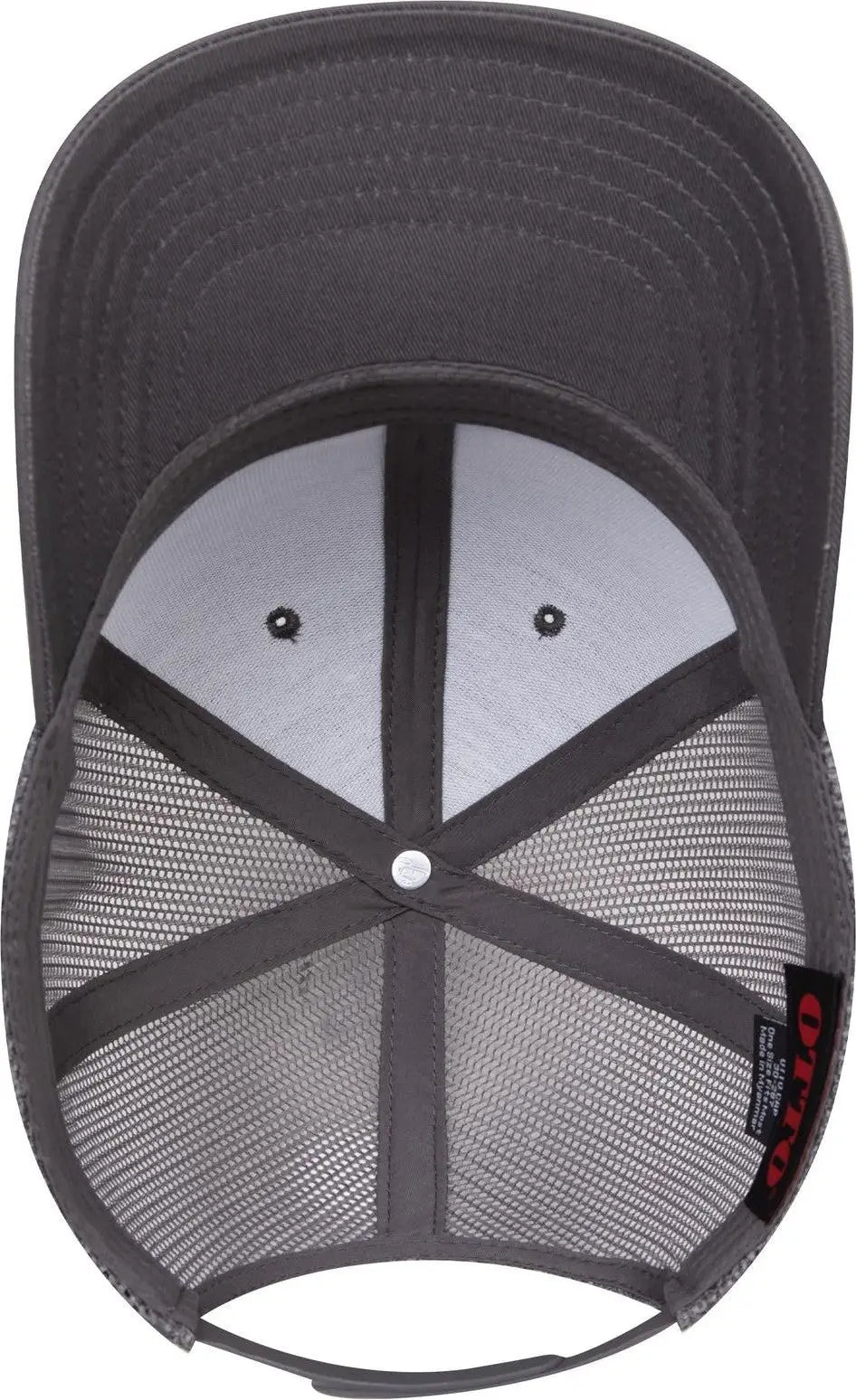 Otto 30-287 6 Panel Mid Profile Mesh Back Trucker Cap - Char. Gray - 1/2’’ - 7 5/8’’