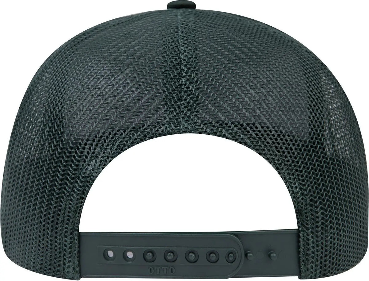 Otto 30-287 6 Panel Mid Profile Mesh Back Trucker Cap - Dk. Green - 1/2’’ - 7 5/8’’