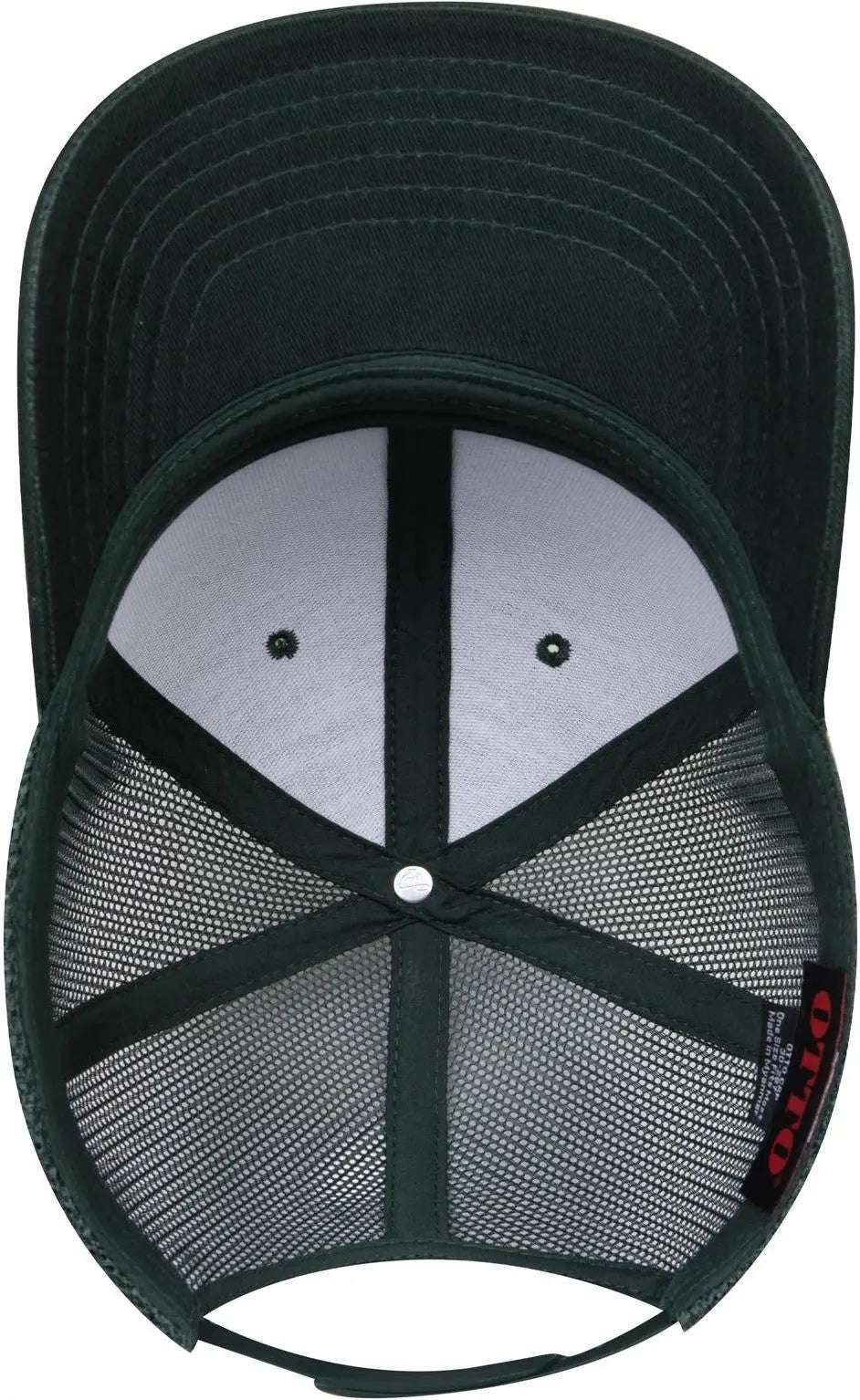 Otto 30-287 6 Panel Mid Profile Mesh Back Trucker Cap - Dk. Green - 1/2’’ - 7 5/8’’