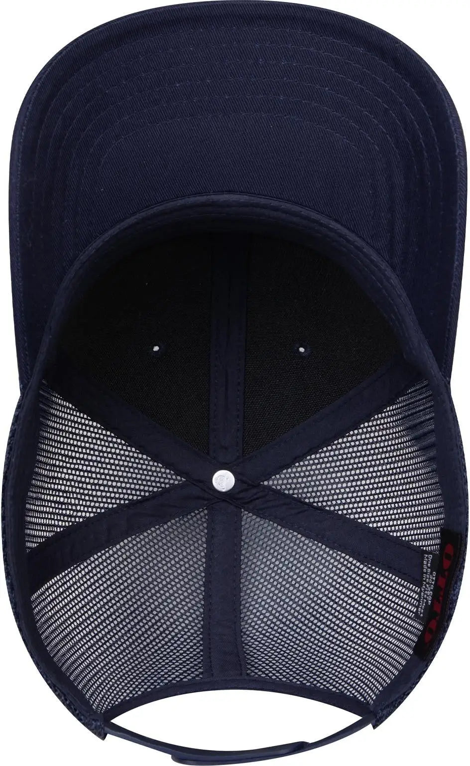 Otto 30-287 6 Panel Mid Profile Mesh Back Trucker Cap - Navy - 1/2’’ - 7 5/8’’